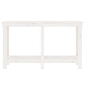 Banco da Lavoro Bianco 140x50x80 cm in Legno Massello di Pino