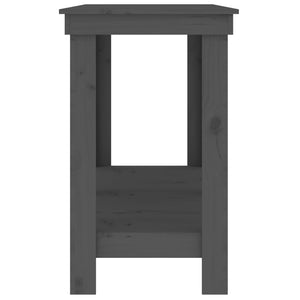 Banco da Lavoro Grigio 140x50x80 cm in Legno Massello di Pino 822508