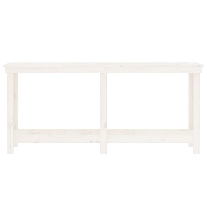 Banco da Lavoro Bianco 180x50x80 cm in Legno Massello di Pino 822512