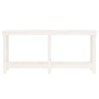 Banco da Lavoro Bianco 180x50x80 cm in Legno Massello di Pino 822512