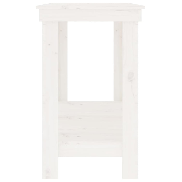 Banco da Lavoro Bianco 180x50x80 cm in Legno Massello di Pino 822512