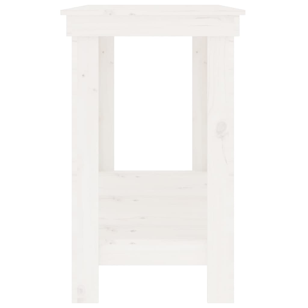 Banco da Lavoro Bianco 180x50x80 cm in Legno Massello di Pino 822512