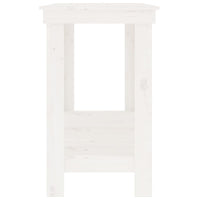 Banco da Lavoro Bianco 180x50x80 cm in Legno Massello di Pino 822512