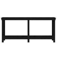 Banco da Lavoro Nero 180x50x80 cm in Legno Massello di Pino