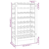 Portavini 61,5x30x107,5 cm in Legno Massello di Pino 822541