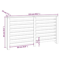 Copertura Termosifone 153x19x84 cm in Legno Massello di Pino 822601