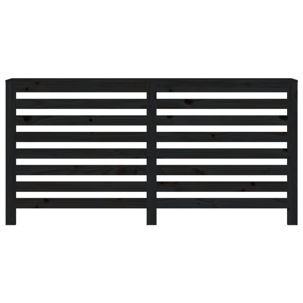 Copertura Termosifone Nera 169x19x84 cm Legno Massello di Pino cod mxl 66513