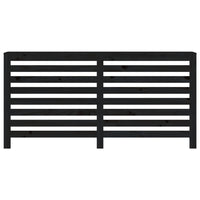 Copertura Termosifone Nera 169x19x84 cm Legno Massello di Pino cod mxl 66513