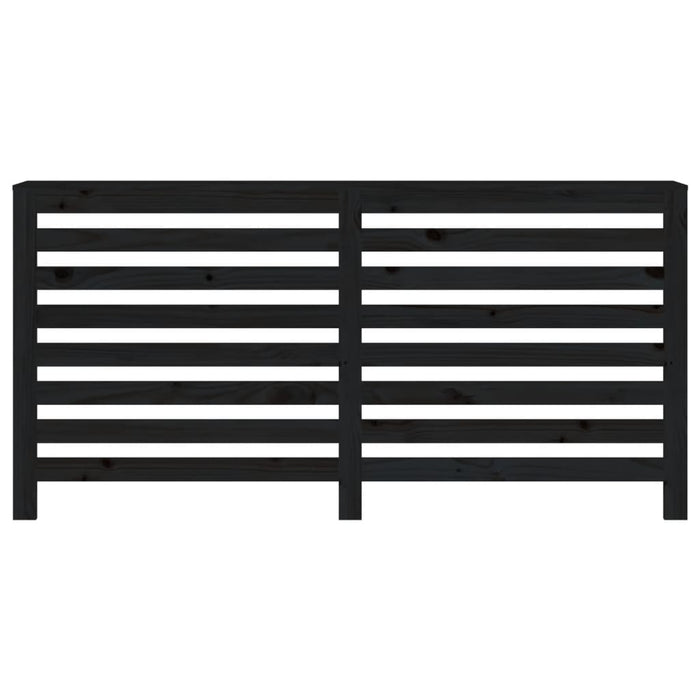 Copertura Termosifone Nera 169x19x84 cm Legno Massello di Pino cod mxl 66513