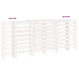 Copertura Termosifone Bianca 210x21x85 cm Legno Massello Pino cod mxl 71096