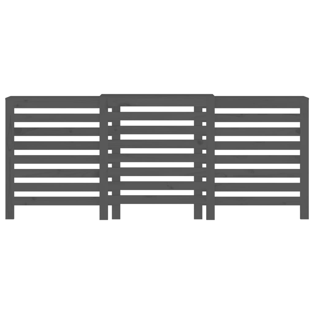 Copertura Termosifone Grigia 210x21x85 cm Legno Massello Pino 822613