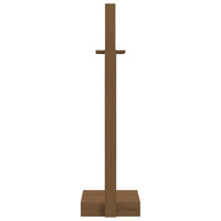 Portalegna Marrone Ambra 33,5x30x110 cm Legno Massello di Pino 822619