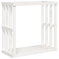 Portaceppi da Esterno Bianco 108x52x106 cm Legno Massello Pino