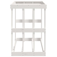 Portaceppi da Esterno Bianco 108x52x74 cm Legno Massello Pino 822632
