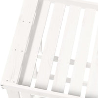 Portaceppi da Esterno Bianco 108x52x74 cm Legno Massello Pino 822632