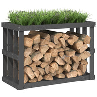 Portaceppi da Esterno grigio 108x52x74 cm Legno Massello Pino 822633