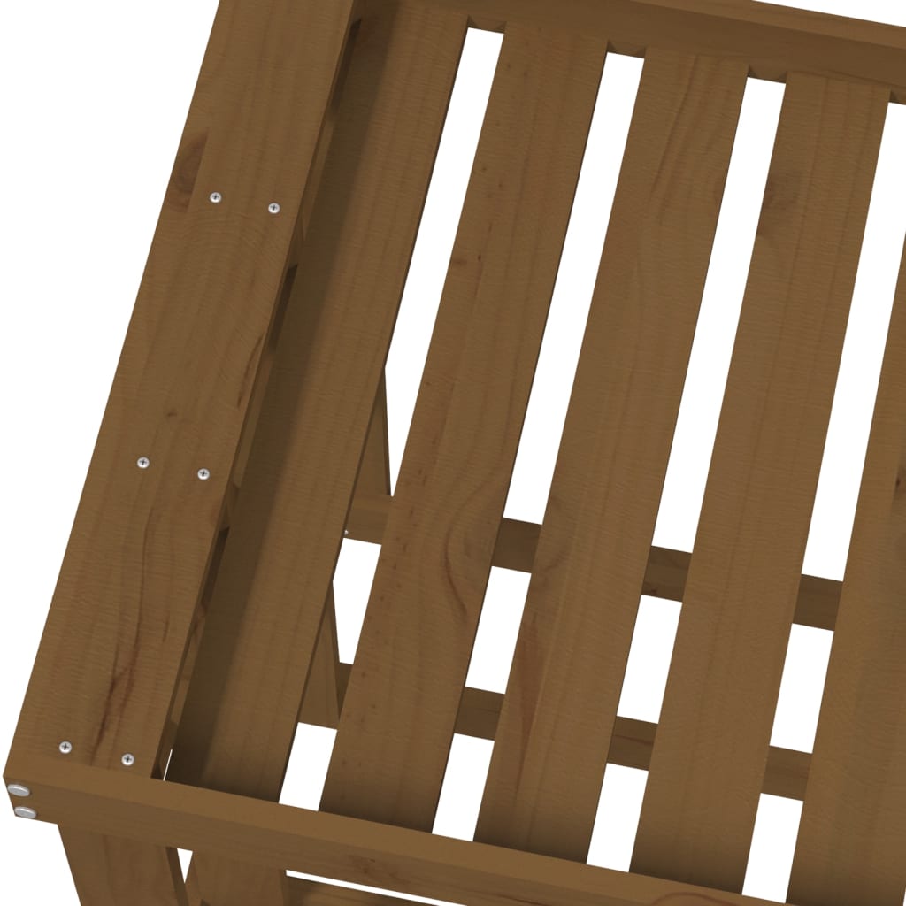 Portaceppi da Esterno Ambra 108x52x74 cm Legno Massello di Pino 822634