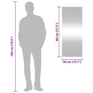 Specchio da Parete-Specchio a Muro-Specchio Decorativo 40x100 cm Vetro Rettangolare