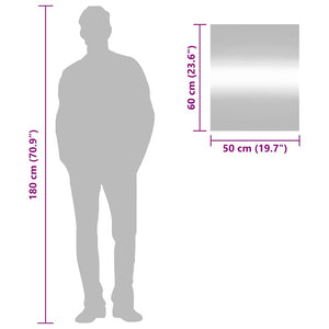 vidaXL Specchio da Parete 50x60 cm Vetro Rettangolare