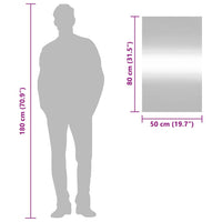 Specchio da Parete-Specchio a Muro-Specchio Decorativo 50x80 cm Vetro Rettangolare