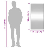 Specchio da Parete-Specchio a muro 50x100 cm Vetro Rettangolare