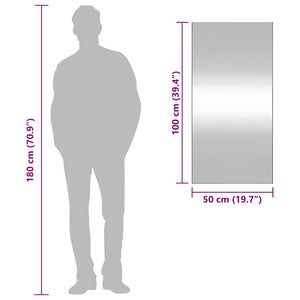 Specchio da Parete-Specchio a muro 50x100 cm Vetro Rettangolare