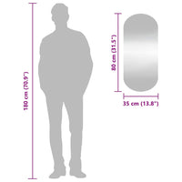 Specchio da Parete 35x80 cm Vetro Ovale 350456