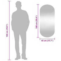 Specchio da Parete 45x100 cm Vetro Ovale