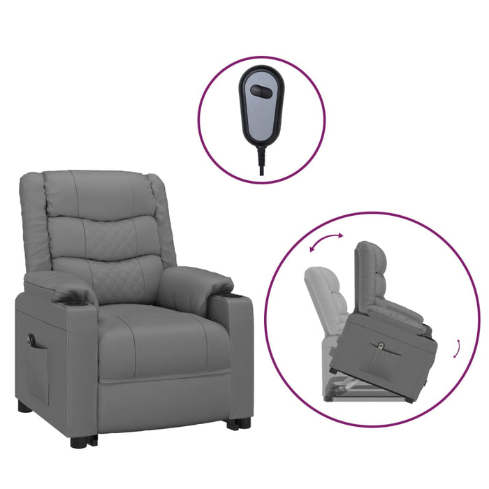 Poltrona Alzapersona grigio in Similpelle 3143466