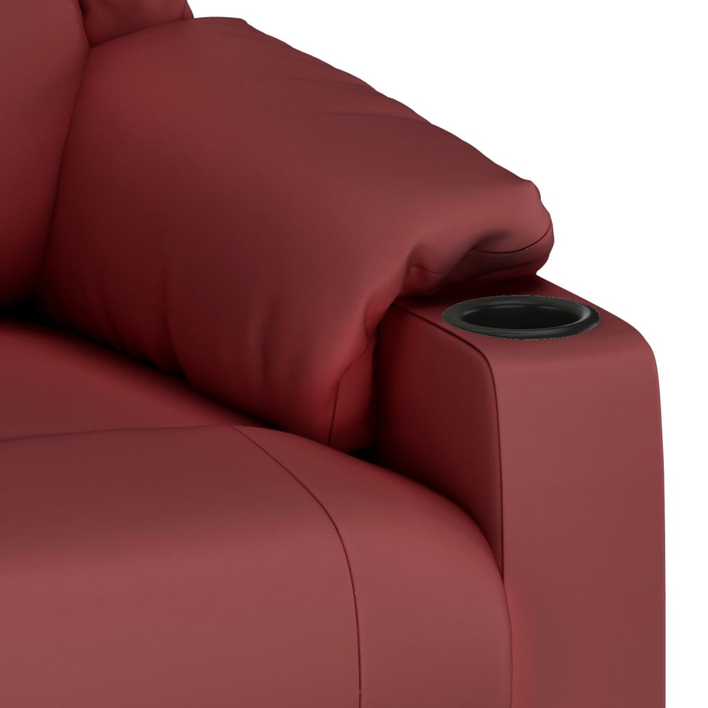 Poltrona Alzapersona Rosso Vino in Similpelle 3143467