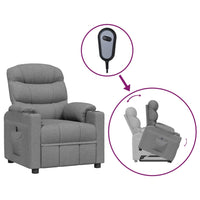 Poltrona Alzapersona Grigio Chiaro Tessuto 3143529