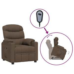 Poltrona Alzapersona Marrone in Tessuto 3143533