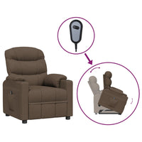 Poltrona Alzapersona Marrone in Tessuto