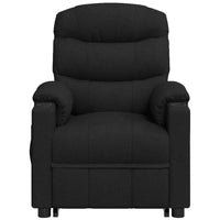 Poltrona Alzapersona Massaggiante Nera in Tessuto