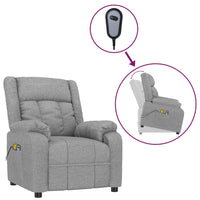 Poltrona Alzapersona Massaggiante Grigio Chiaro Tessuto 3143617