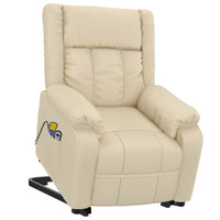 Poltrona Alzapersona Massaggiante Crema in Tessuto 3143626