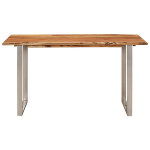 Tavolo da Pranzo 140x70x76 cm Legno Massello di Acacia 350292