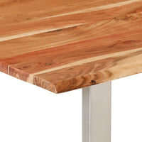 Tavolo da Pranzo 140x70x76 cm Legno Massello di Acacia 350292