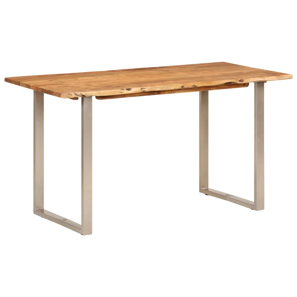 Tavolo da Pranzo 140x70x76 cm Legno Massello di Acacia 350292