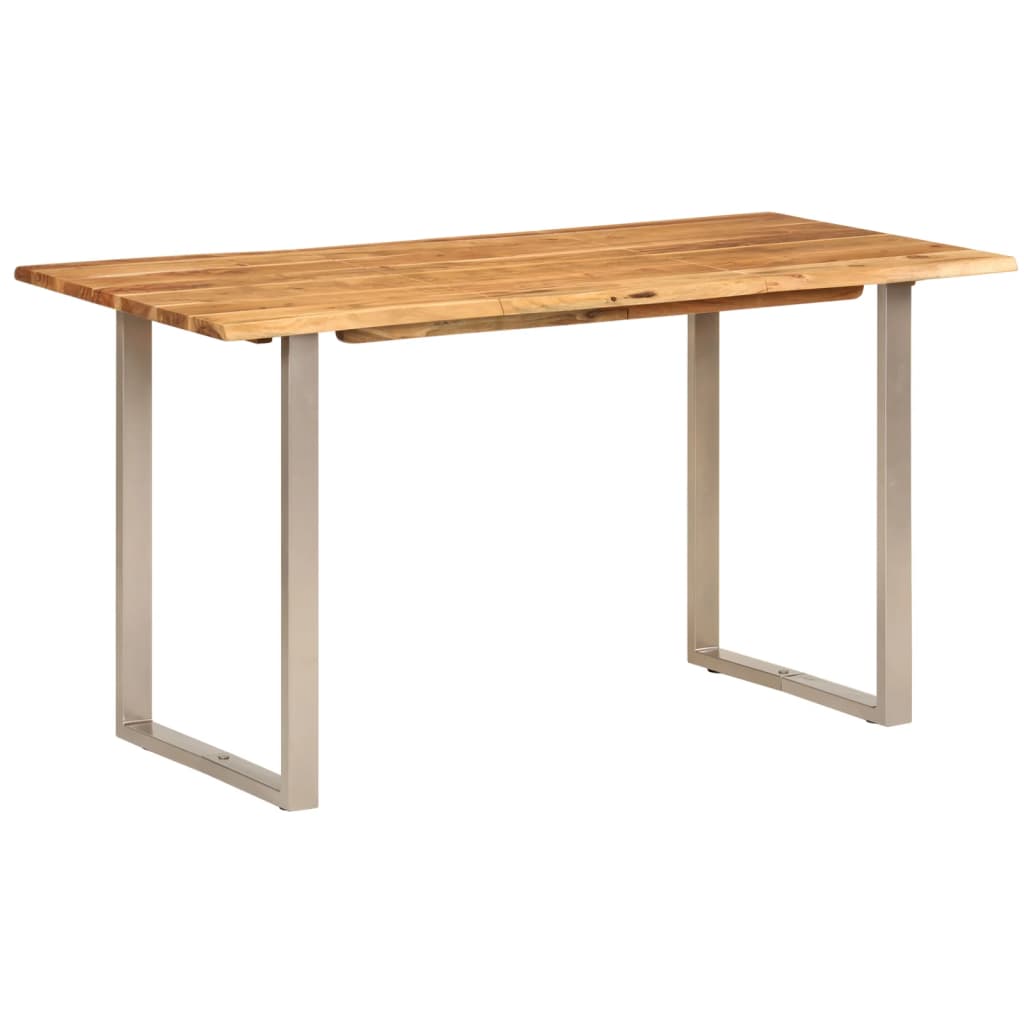 Tavolo da Pranzo 140x70x76 cm Legno Massello di Acacia 350292