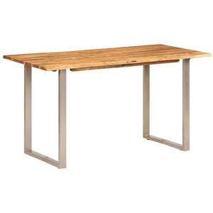 Tavolo da Pranzo 140x70x76 cm Legno Massello di Acacia 350292
