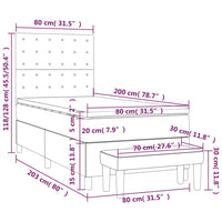 Giroletto a Molle con Materasso Tortora 80x200 cm inTessuto cod mxl 60272