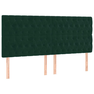 Giroletto a Molle con Materasso Verde Scuro 180x200 cm Velluto 3138040