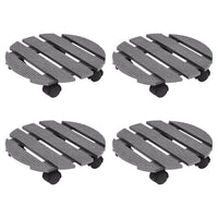 Carrelli Porta Piante 4 pz Grigi Ã˜30x7,5 cm WPC cod mxl 61374