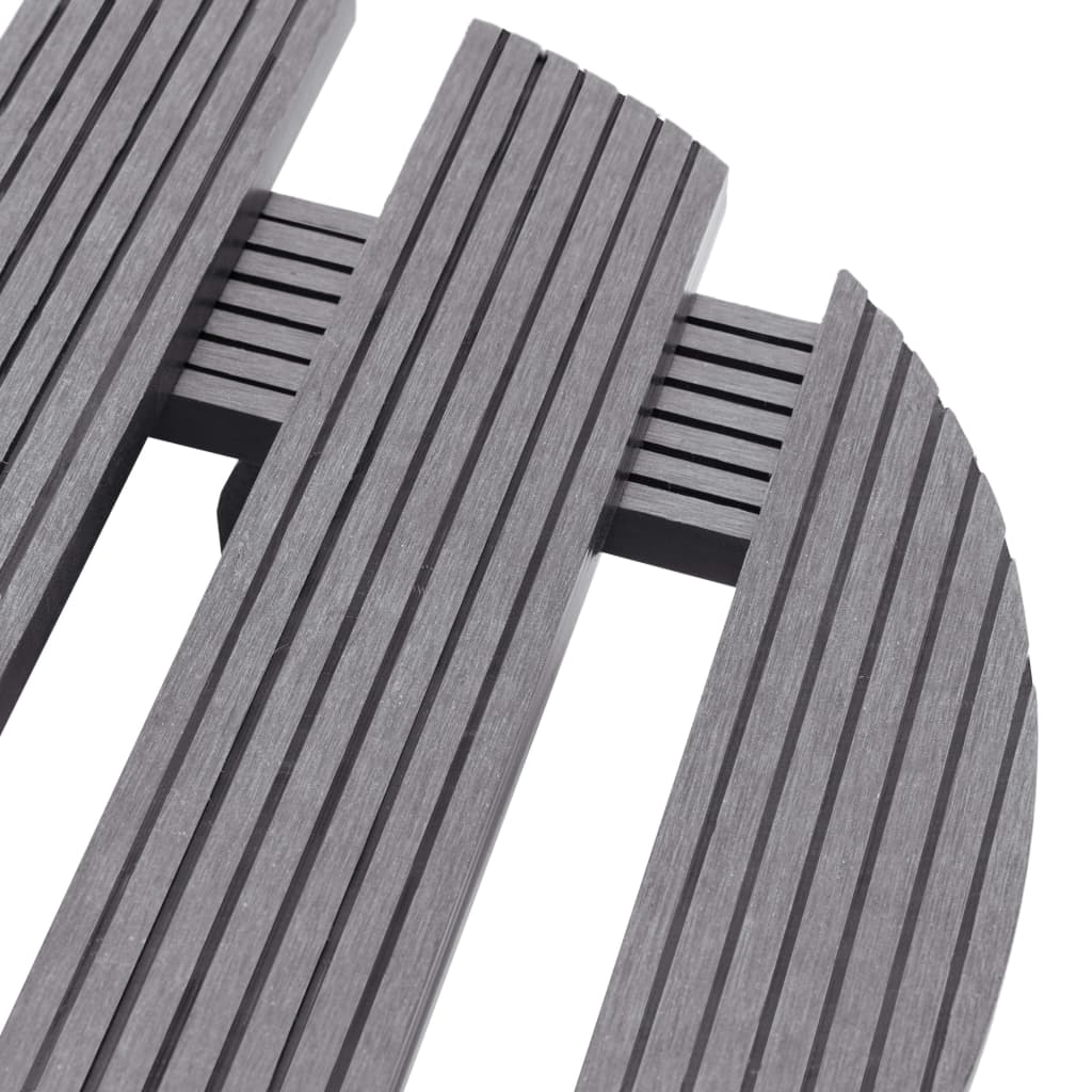 Carrelli Porta Piante 4 pz Grigi Ã˜30x7,5 cm WPC cod mxl 61374