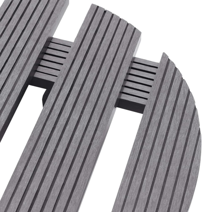 Carrelli Porta Piante 4 pz Grigi Ã˜30x7,5 cm WPC cod mxl 61374