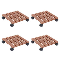 Carrelli Porta Piante 4 pz Marroni 30x30x7,5 cm WPC cod mxl 58256