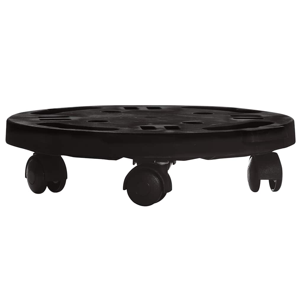 Carrelli per Piante con Ruote 3 pz Diametro 30 cm Neri 170 kg cod mxl 73407