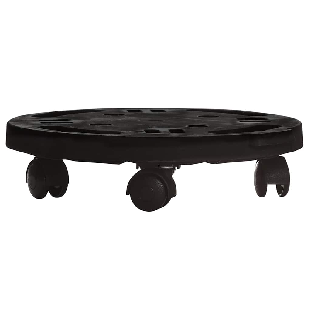 Carrelli per Piante con Ruote 5 pz Diametro 30 cm Neri 170 kg cod mxl 65133