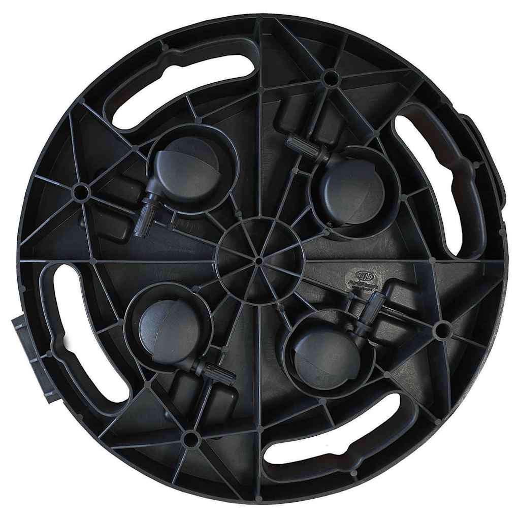 Carrelli per Piante con Ruote 5 pz Diametro 30 cm Neri 170 kg cod mxl 65133